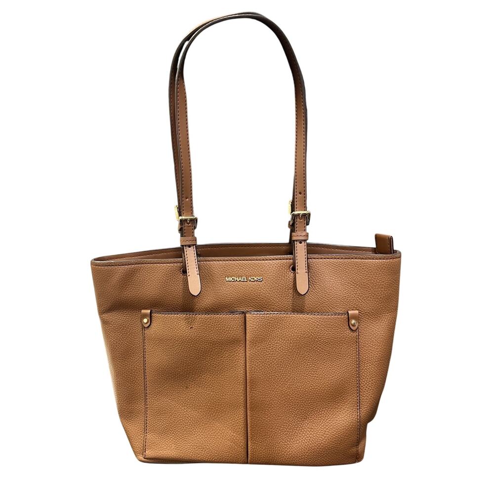 Michael Kors Jet Set Travel Medium Vegan Leather Double Pocket Tote-Luggage